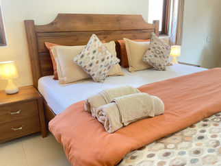 Goa vacation rental showcasing bright interiors and tasteful decor