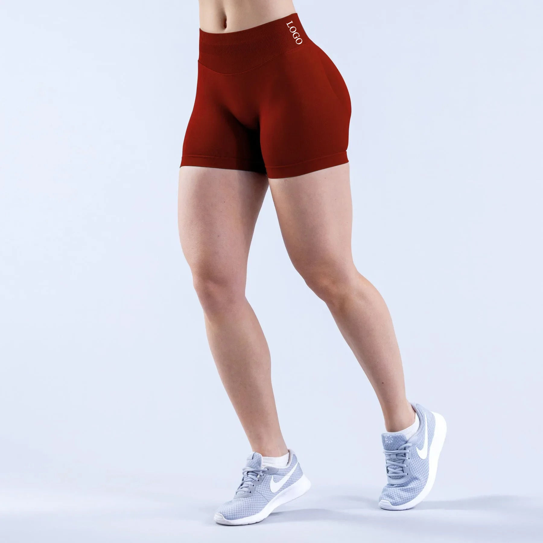 LOGO Sporty Yoga Denim-Style Five-Pocket Pants with Elasticity and Slimming Eff