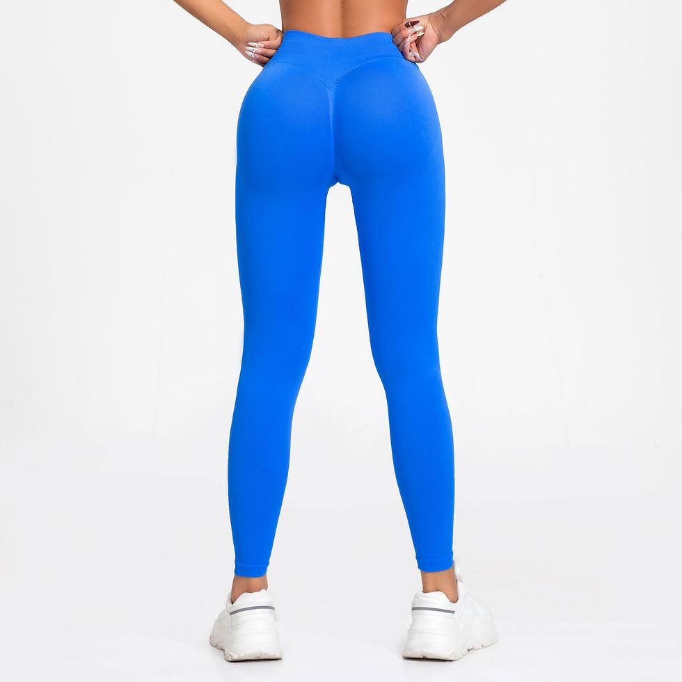 Thumbnail: NCLAGEN Impact Leggings Women Seamless Sports Yoga Pants Low Ribbed Band Gym clo