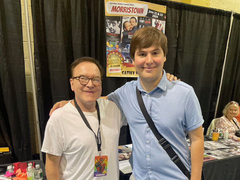 Anthony Orlando with actor Billy West at Garden State Comic Fest 2024.