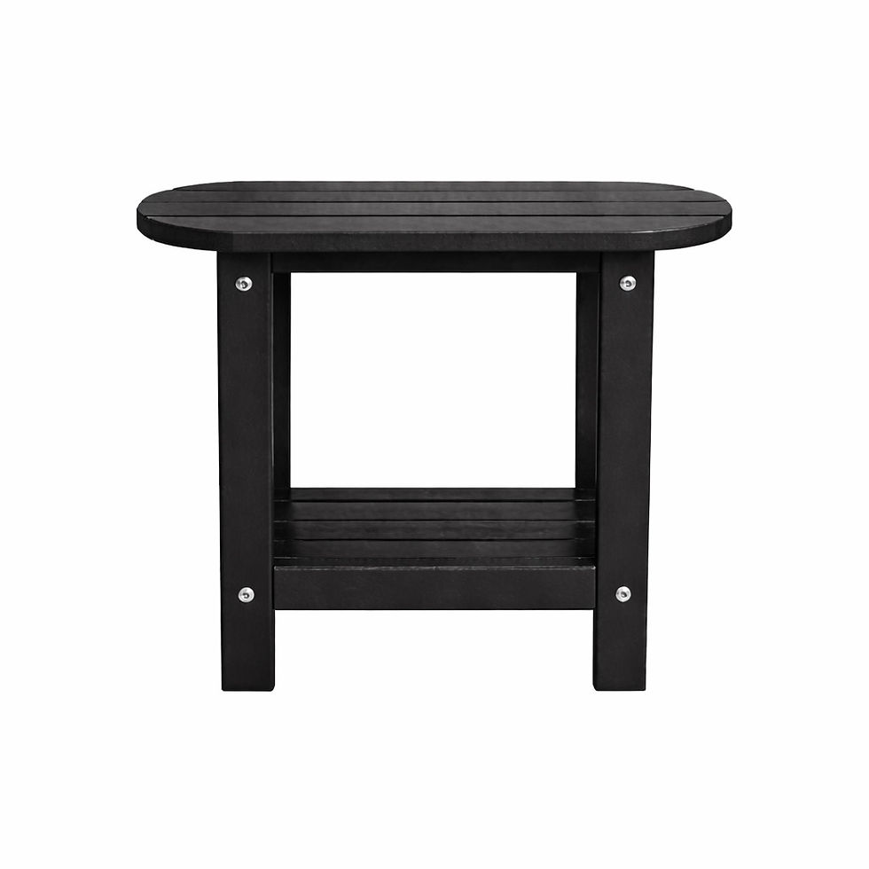 Thumbnail: Traditional Resin Wood Oval Side Table