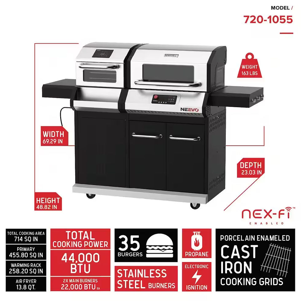Thumbnail: Nexgrill - Neevo 720 Plus Smart Grill with Air Fryer
