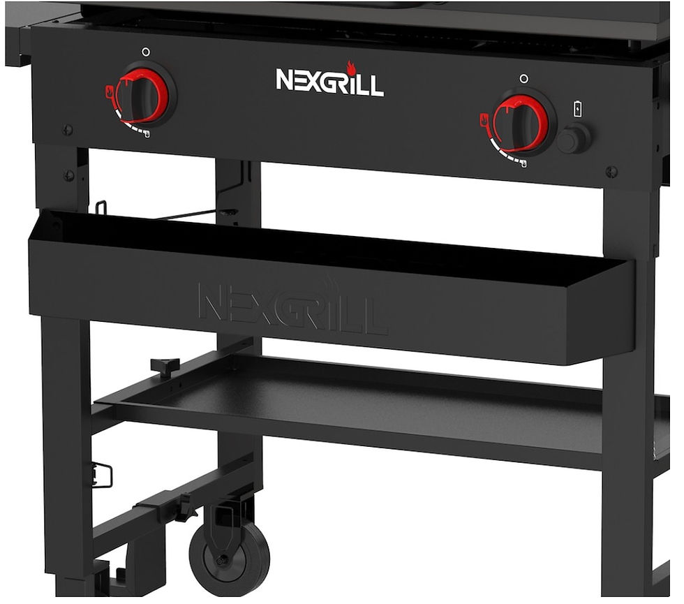 Thumbnail: Nexgrill - 2-Burner Propane BBQ Gas Griddle in Black with Hinged Lid