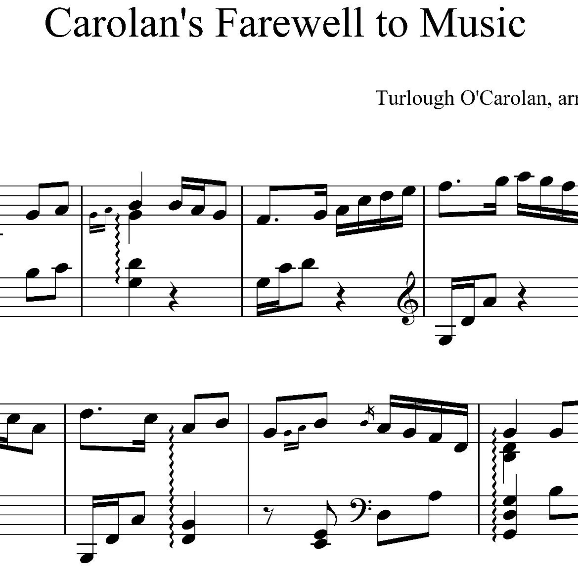 Carolan's Farewell to Music - downloadable PDF