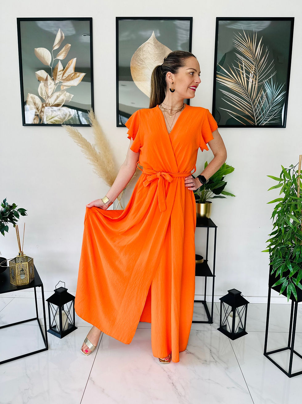 Miniature : ROBE LONGUE SONIA ORANGE