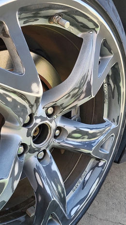 Alloy wheel professionally refinished by New Again Wheel Repair in Tulsa, Oklahoma