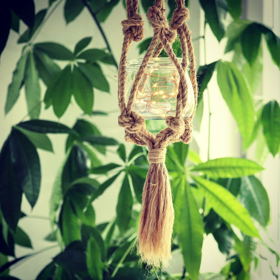 Jute Rope Fairy Light Lantern Edie and Beau