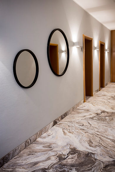 marmorierter Teppichboden