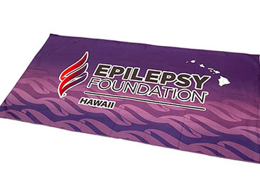 Custom Microfiber Suede Towels for Epilepsy Foundation of Hawaii.