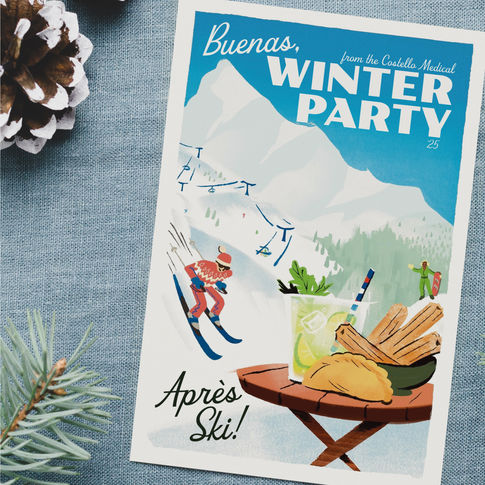 APRÉS SKI POSTCARD
