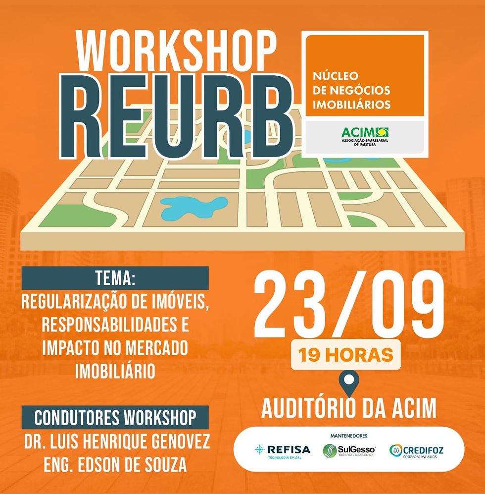 Workshop de REURB - Núcleo de Negócios Imobiliários