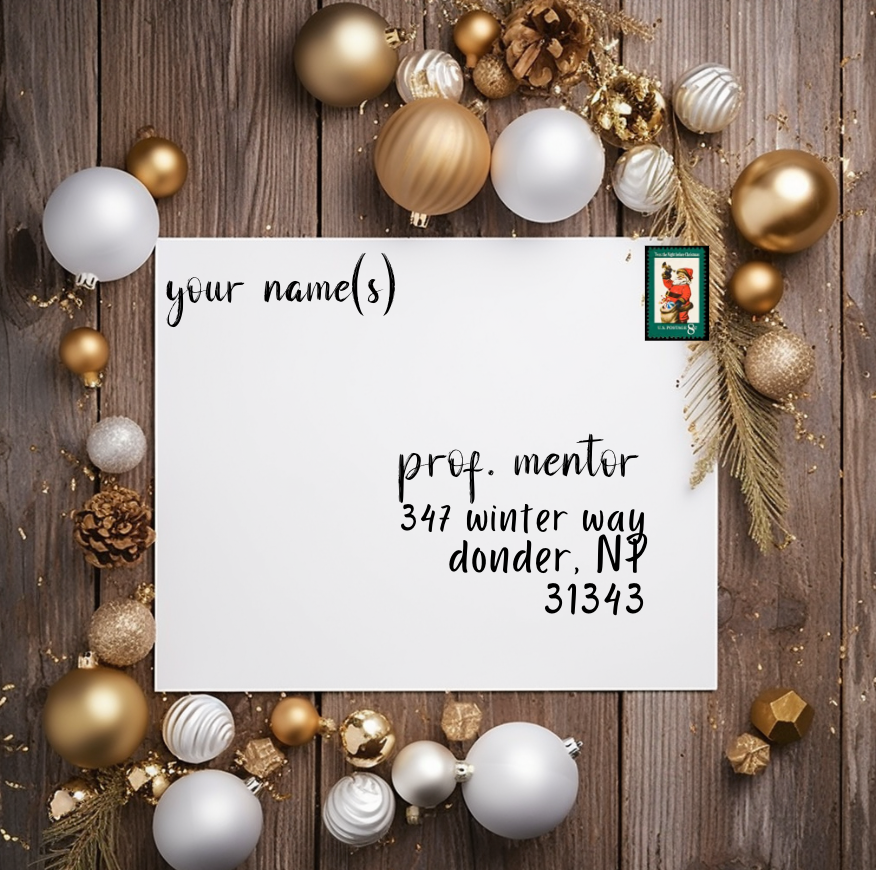 Thumbnail: personalized envelopes: return & recipient addressed.