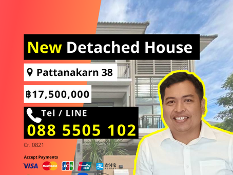 0821 Brand New Detached House For Sale Pattanakarn 38 ฿17,500,000