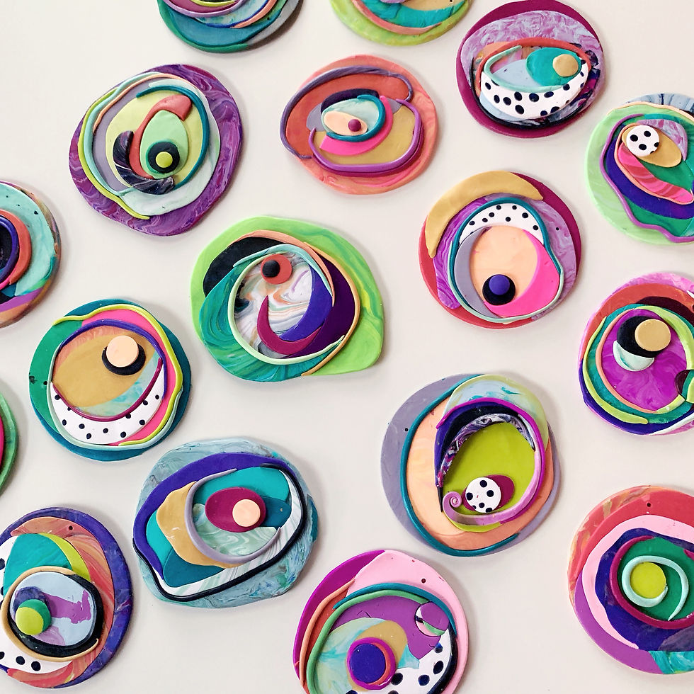 clay collage ornament