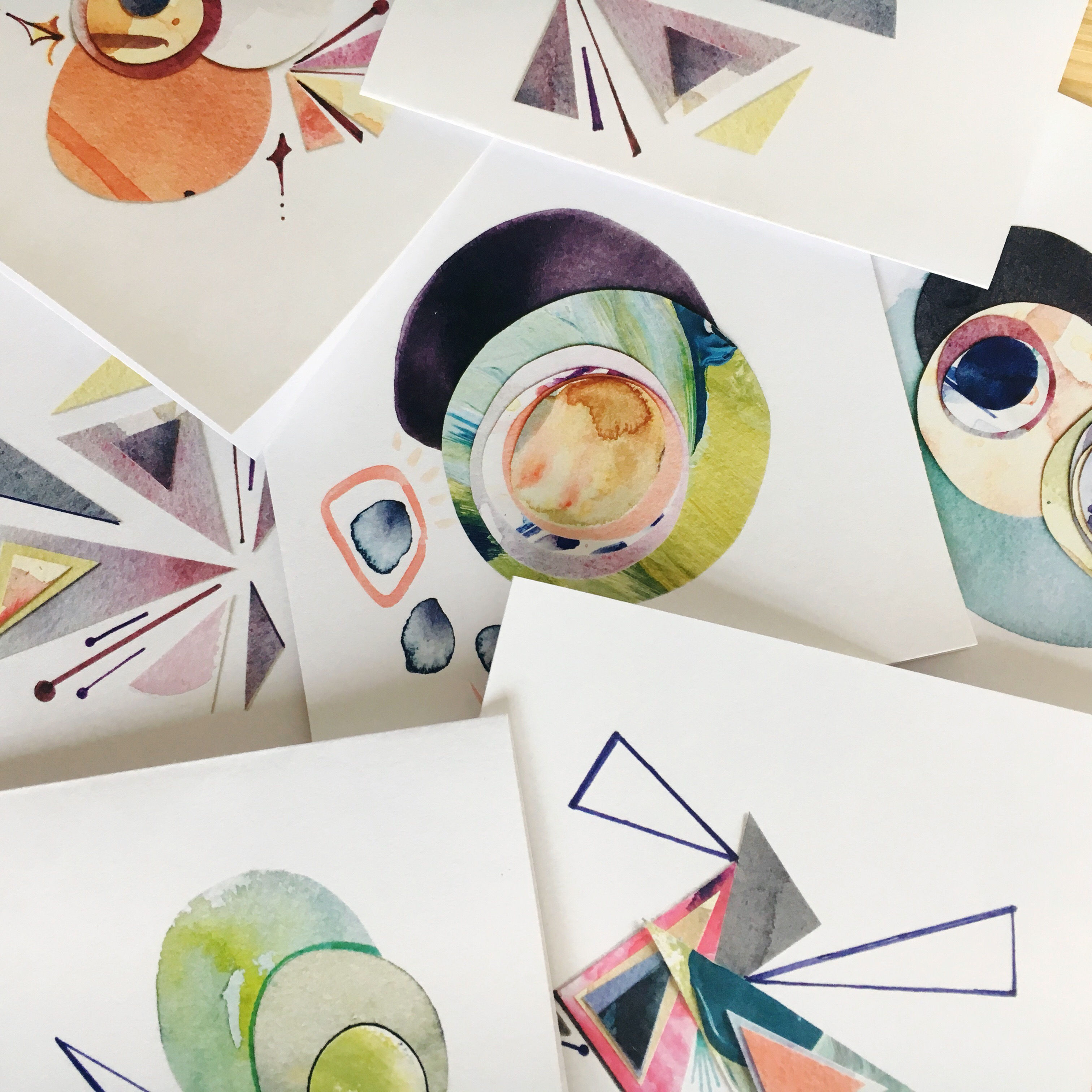 abstract card set of 10