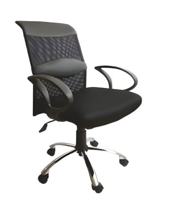 Silla ejecutiva Air Chair Plus negra con respaldo de malla