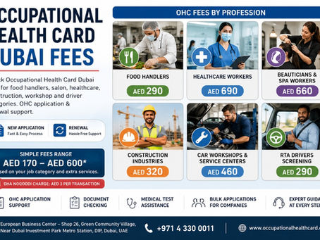 Occupational Health Card Dubai Fees | OHC Cost & Application