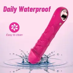 Thumbnail: 7.09'' Magenta Bendable Silicone Rechargeable Realistic Vibrator – 10 Modes