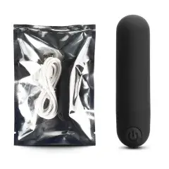 Thumbnail: 10 Speeds Black Color USB Recharging Vibrating Bullet