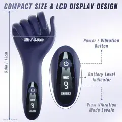 Thumbnail: Futuristic Hand-Shaped Male Vibrator – 9-Speed Stroker with Digital Display