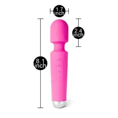 Thumbnail: 20-Speed Magenta Silicone Rechargeable Magic Wand Massager