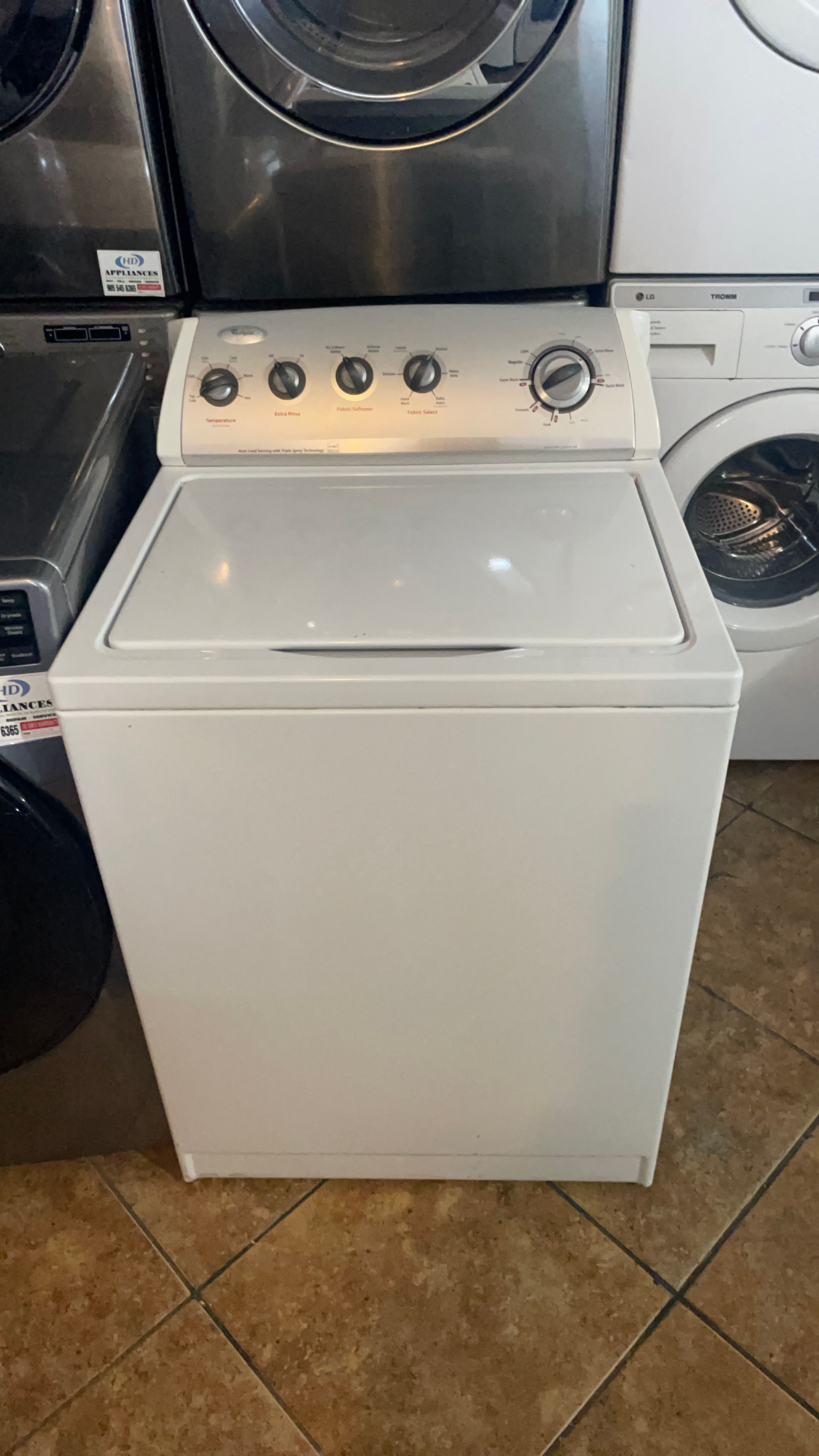 Used 27 inch whirlpool washer white top loader