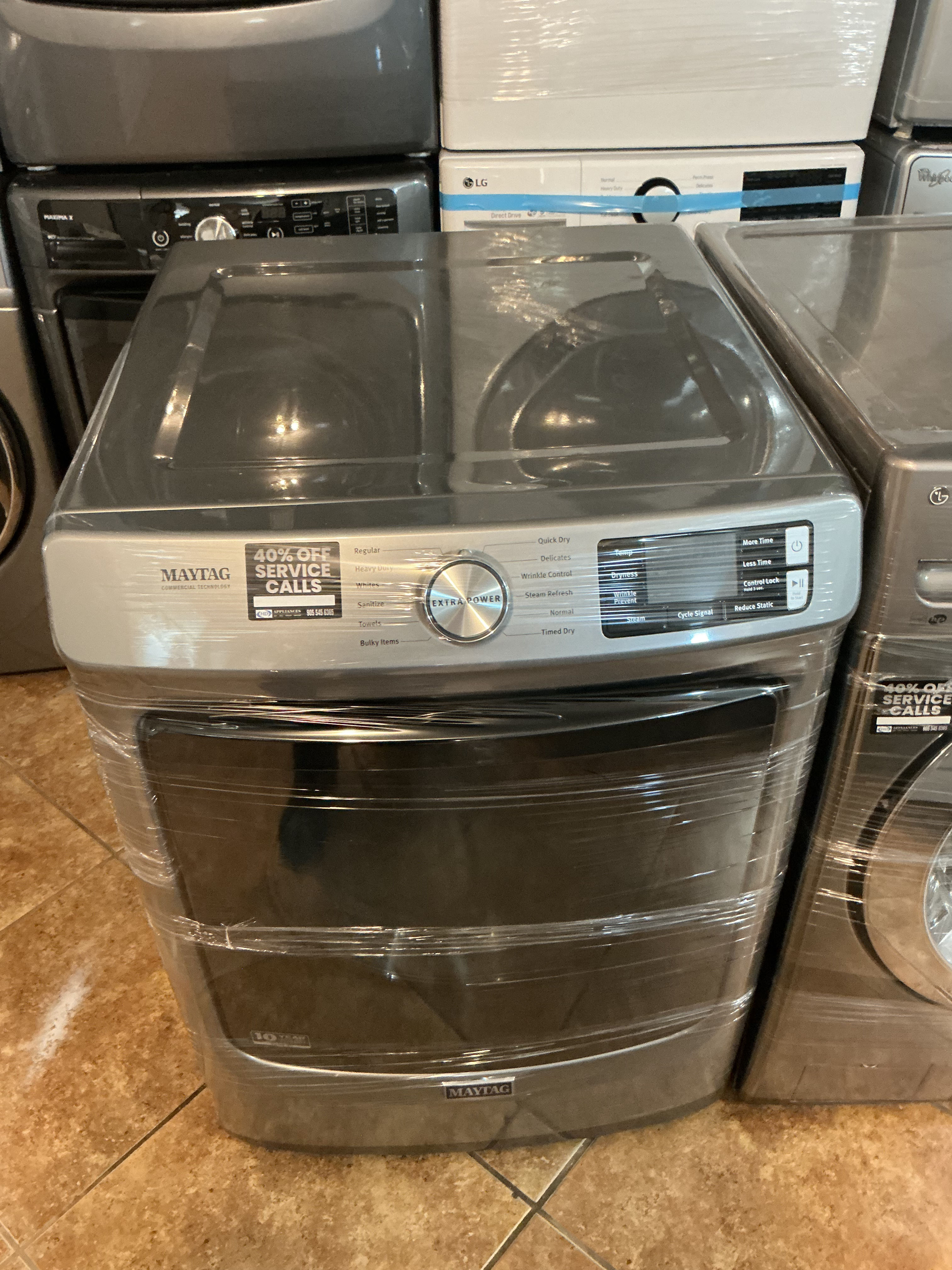 28 inch Maytag dryer front loader stainless steel