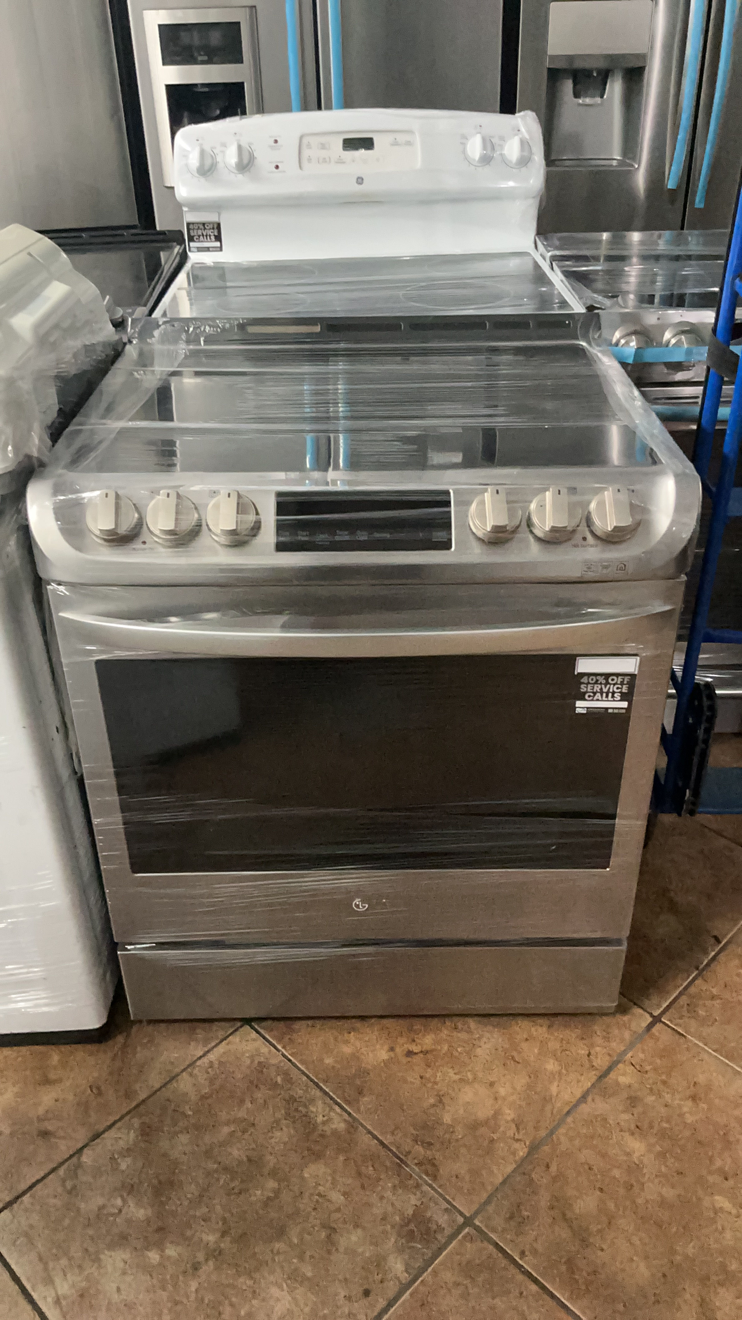 33 inch LG stove glass top stainless steel