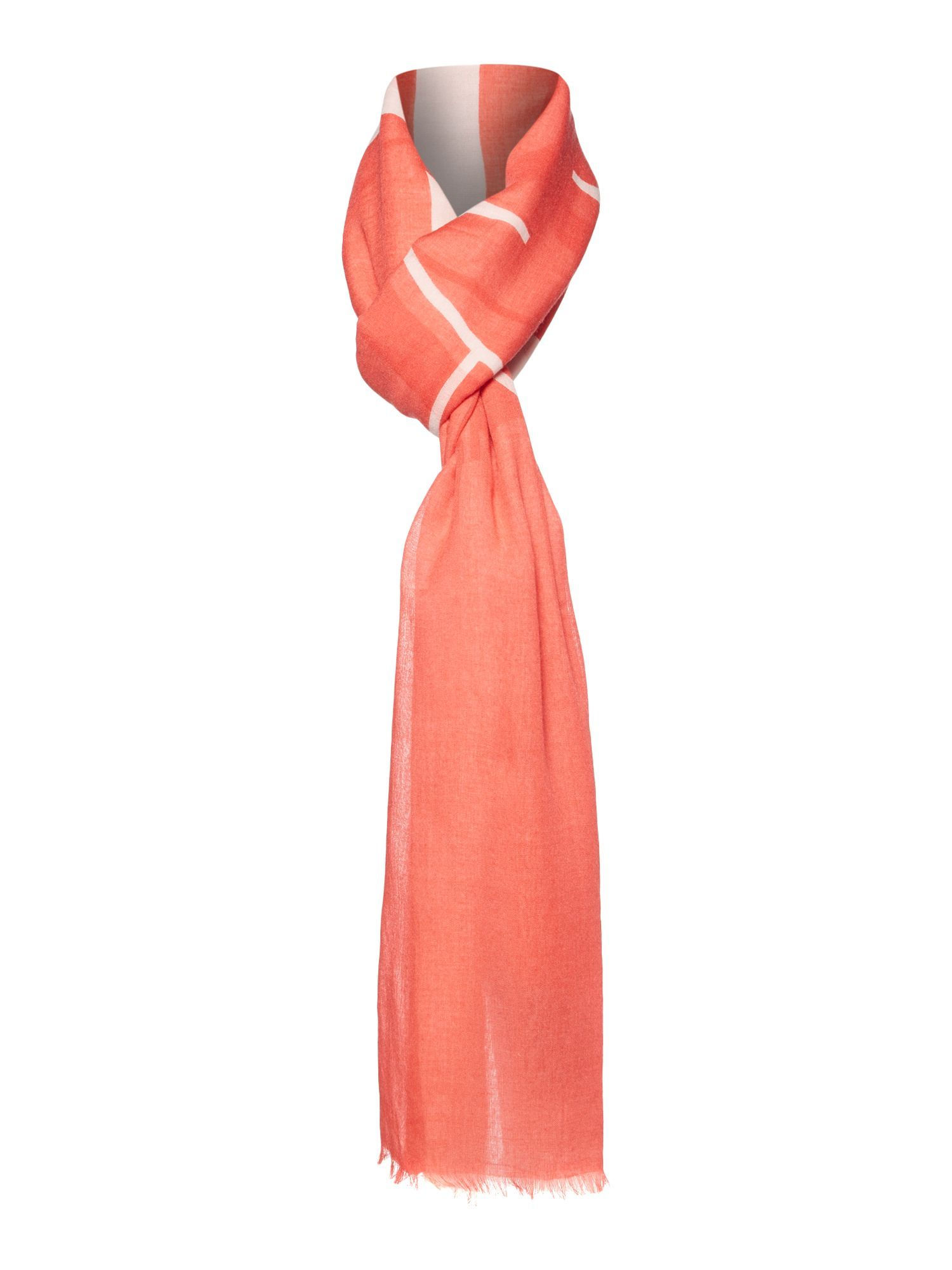 Armani Jeans Large two tone logo scarf, Pink