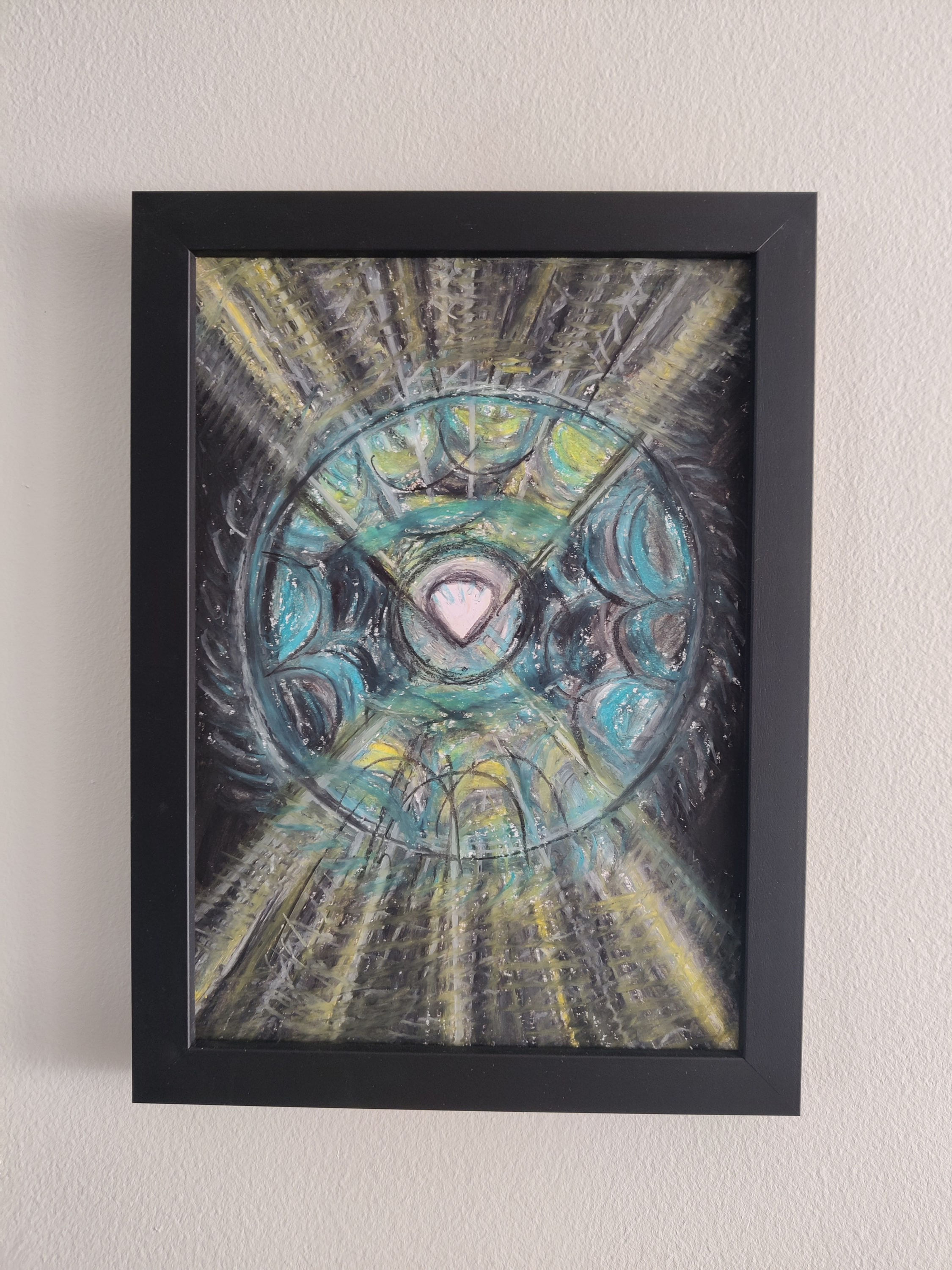 Music portal, pastell on paper