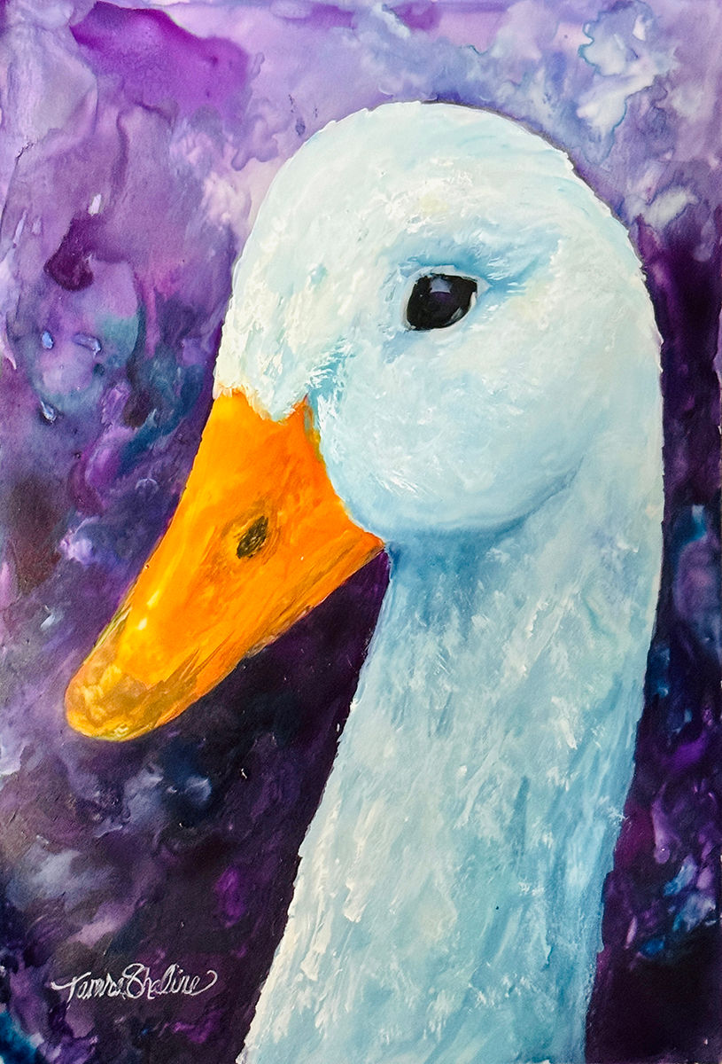 Goose with Purple