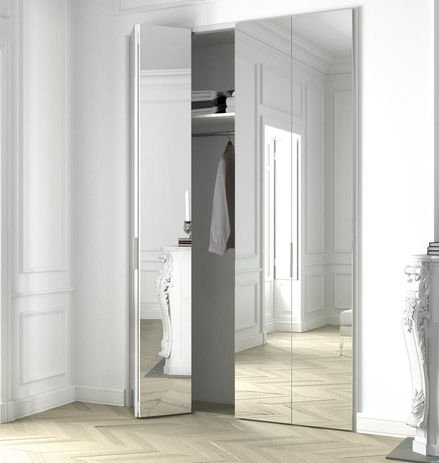 PORTE OPEN PLIANTES MIROIR ARGENT