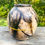 Thumbnail: Large Horsehair Raku Moon Jar with Kintsugi