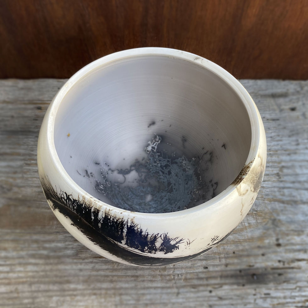 Thumbnail: Horsehair and Feather Raku Vase