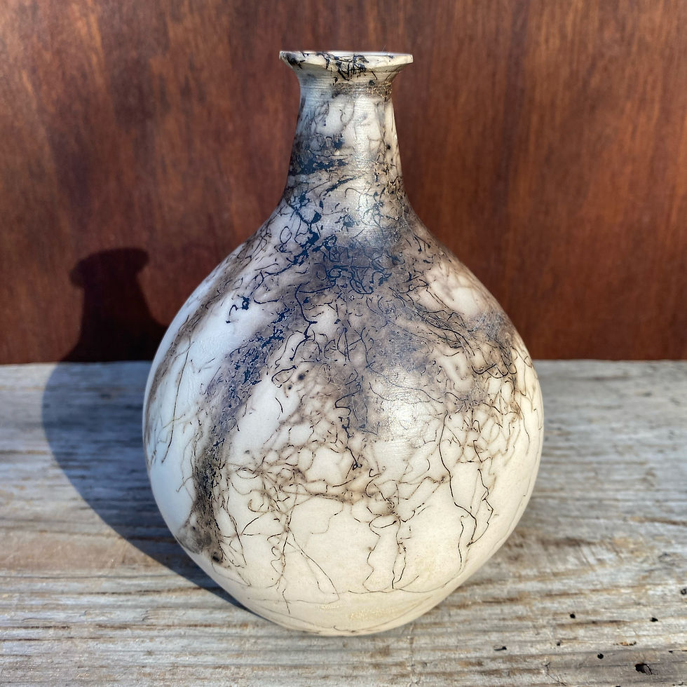 Thumbnail: Horsehair Raku Vase