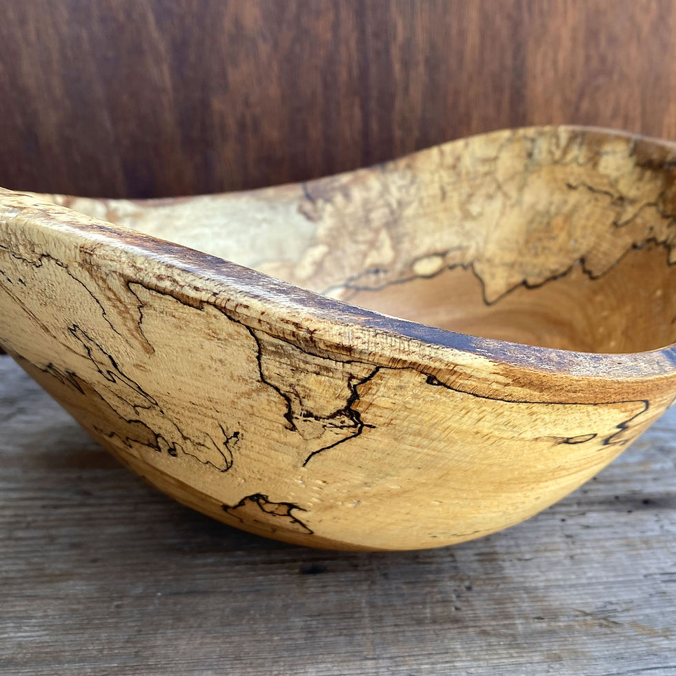 Thumbnail: Natural Edge Spalted Beech Bowl