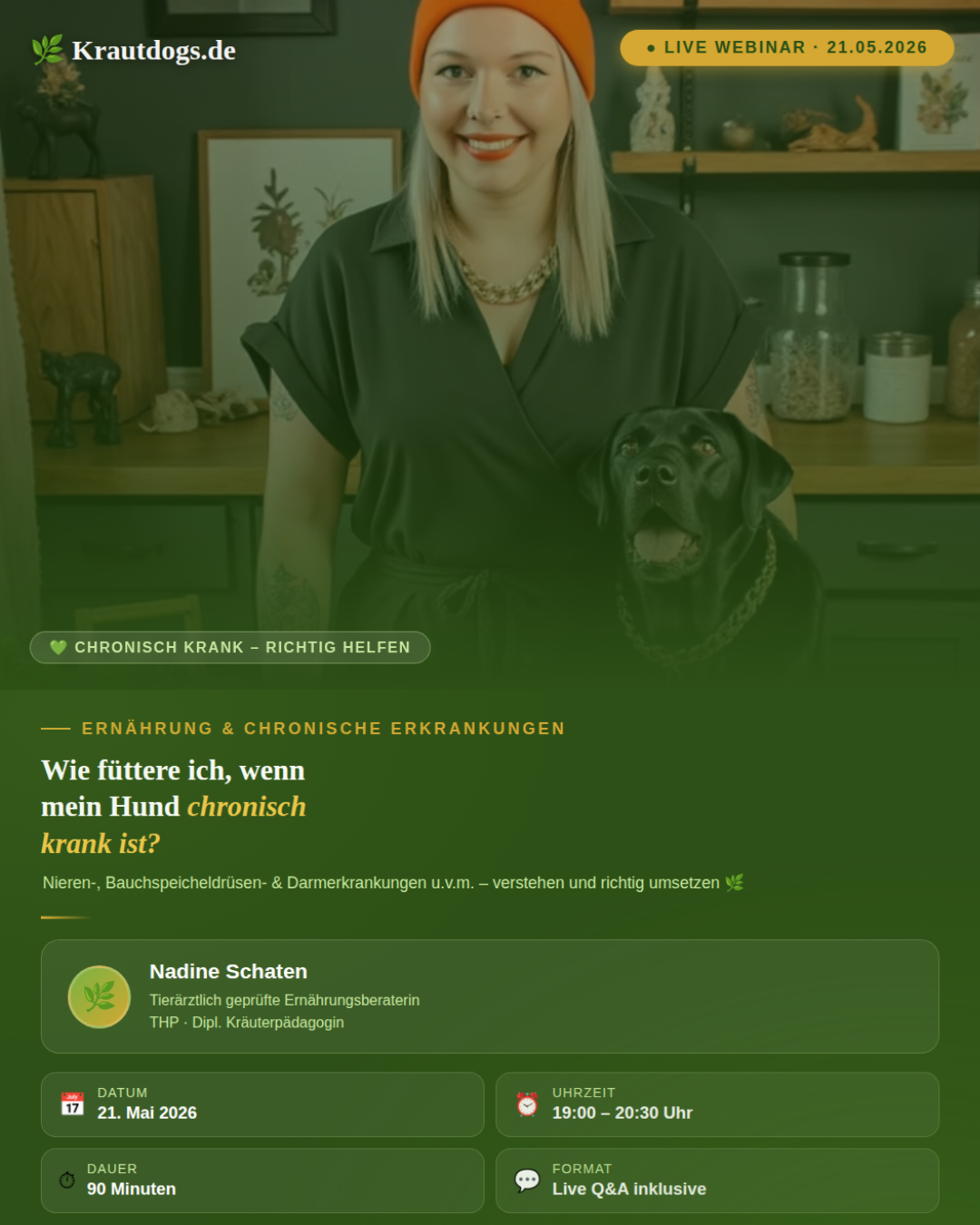 "Wie füttere ich wenn mein Hund chronisch krank ist?" - am 21.05.2026