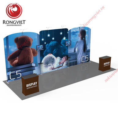 Construction of new technology backdrop - Events Rong Viet Company