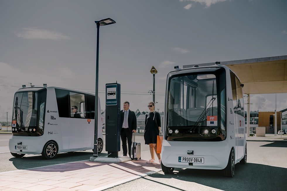 Remotely controlled, autonomous shuttle from Auva tech with Voysys software.
