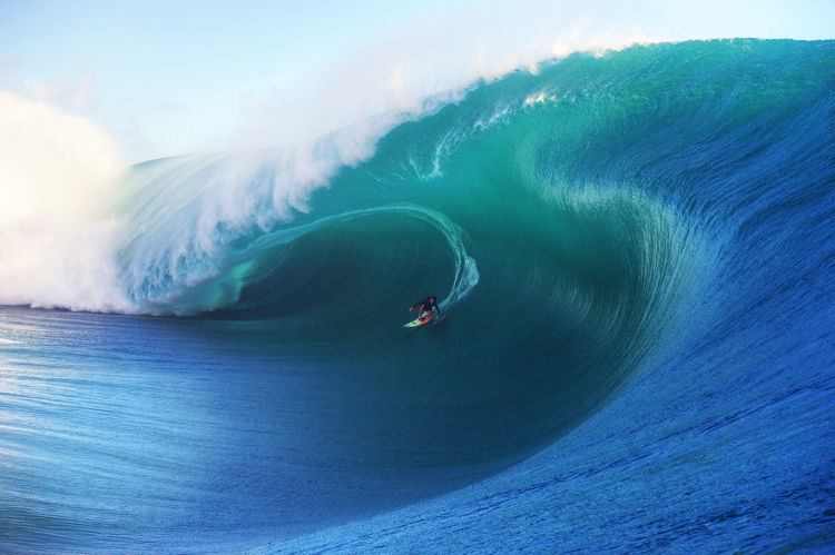 Keala Kennelly at Teahupoo. Photo by Mckenna/WSL