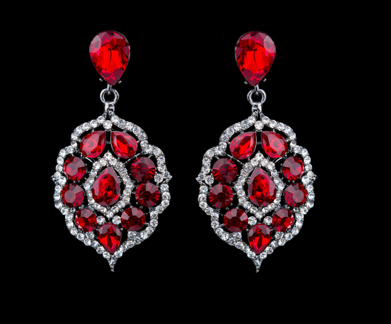 Crimson Frost Earrings