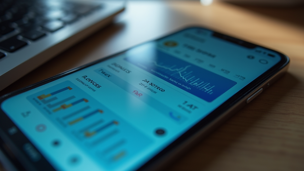 Close-up of a smartphone screen showing social media engagement metrics