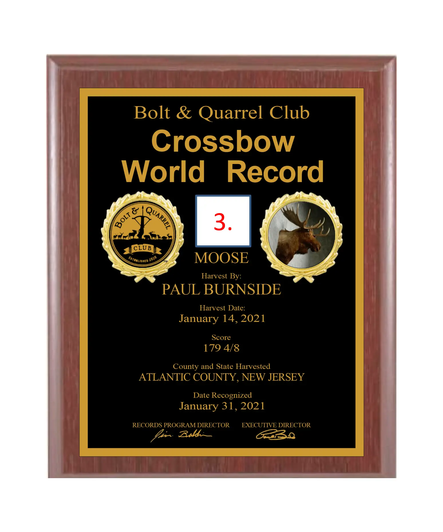 Plaque Store Bolt Quarrel