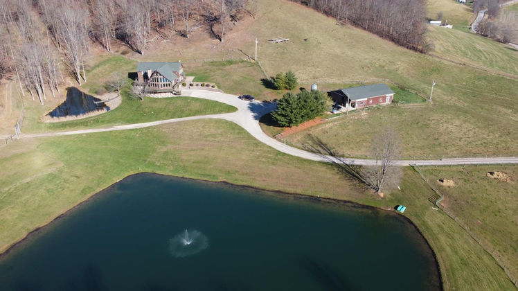 aerial view of property