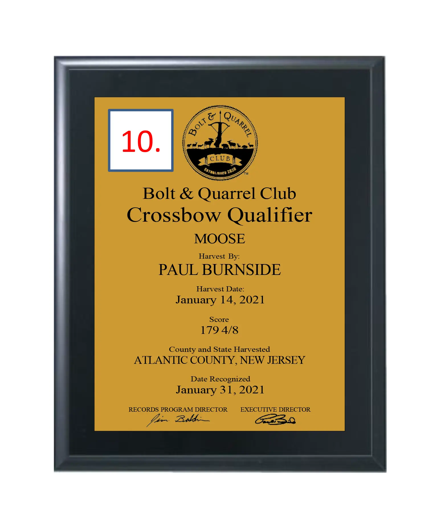 Plaque Store Bolt Quarrel