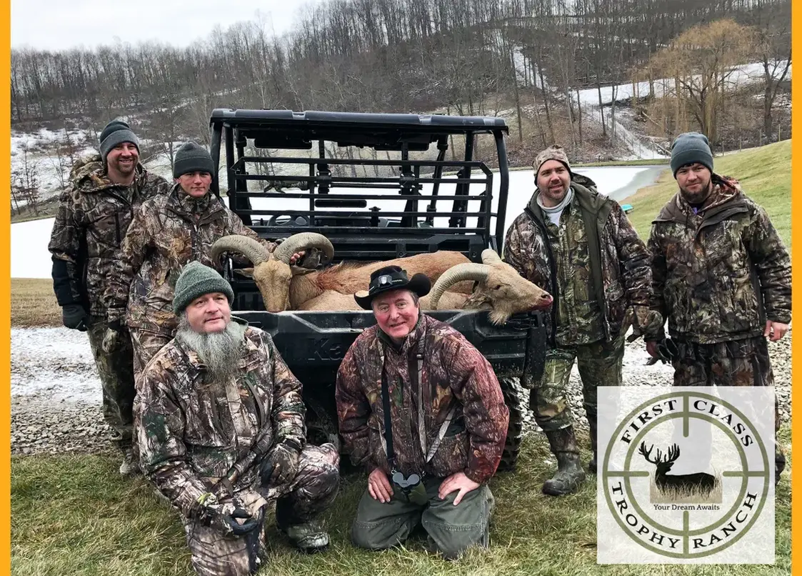 group of hunters ready to hunt