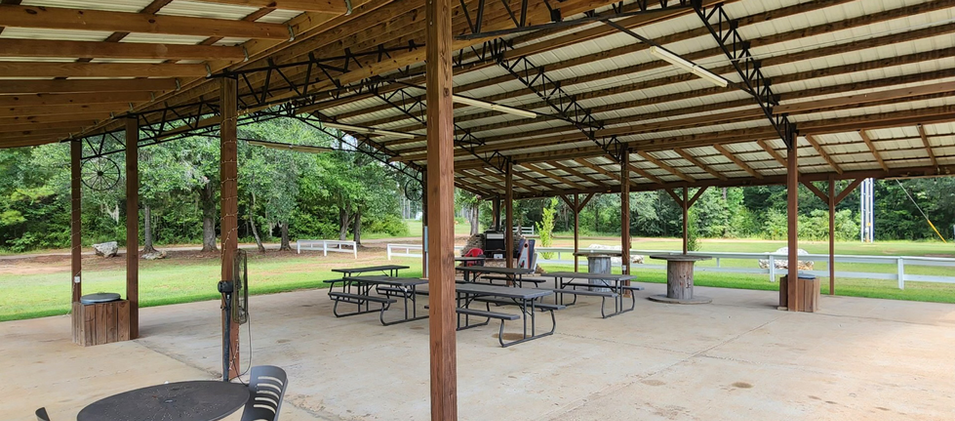 pavillion with table and chairs
