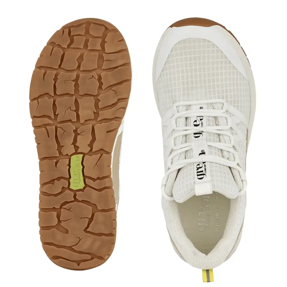 Miniaturebillede: Green Comfort Dame Sko - Path Pixie - Hvid