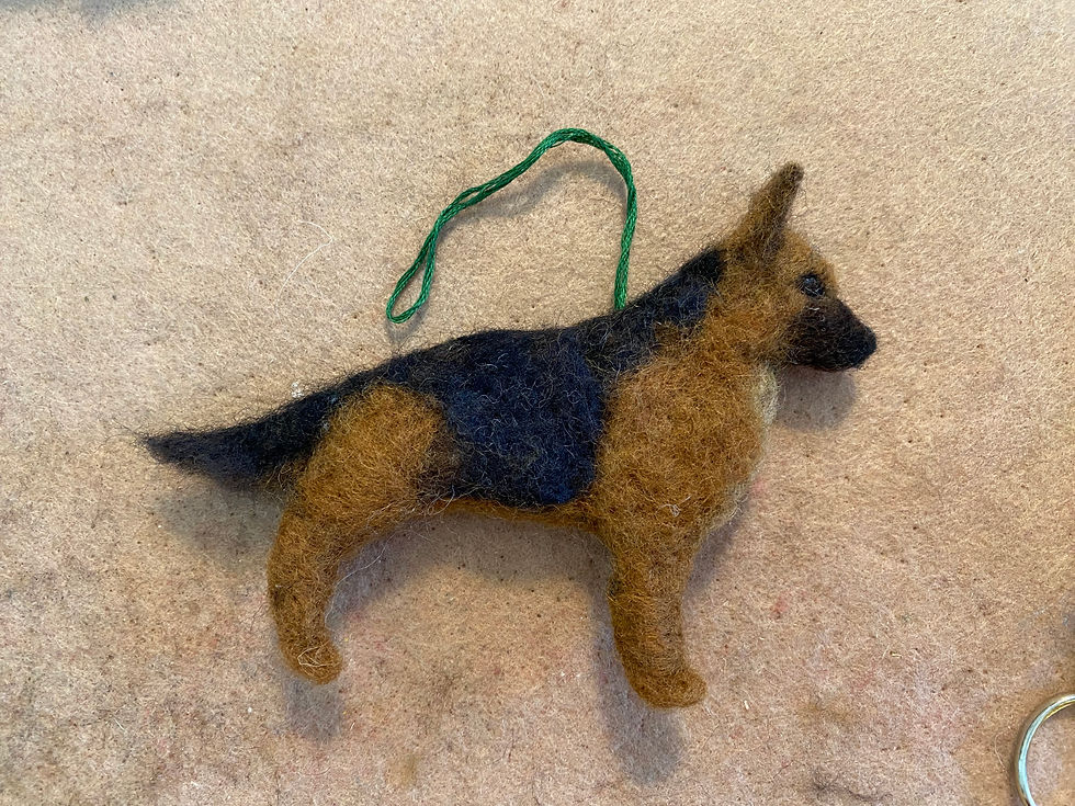 Felted Dog Ornament