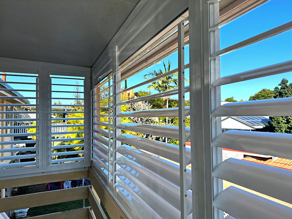 Outdoor balcony shutters